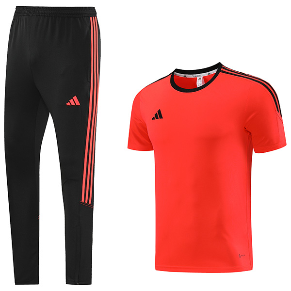 Adas kit da allenamento casual abbigliamento sportivo uniforme tuta da calcio arancione da uomo maglia da calcio manica corta sportiva 2023-2024